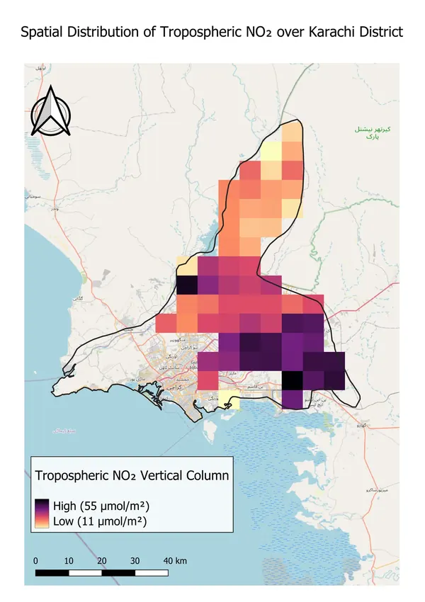 Karachi NO2 Map